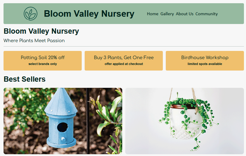 Thumbnail photo of a camping website.